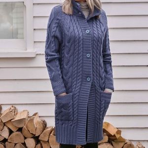 WOOLOVERS Aran Coatigan wool sweater